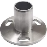 CROSO Einpressflansch für Rohr ø 42,4 x 2,0 mm, Platten ø 100 mm,Edelstahl V2A