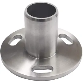 CROSO Einpressflansch für Rohr ø 42,4 x 2,0 mm, Platten ø 100 mm,Edelstahl V2A