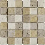 KNG Mosaikfliese Marmor Rustica multicolor 30 x 30 cm 12 St.