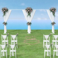 FATIVO Hochzeitsbogen Rosenbogen Ballonbogen Ständer, sechseckiger Eisen Rahmen mit Solide Basis Dekoration für Party Hochzeit Garten (6M)