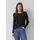 s.Oliver Geripptes Langarmshirt im Slim Fit mit Stickerei - schwarz - 34