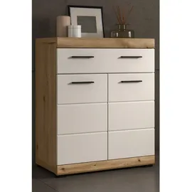inn.furn Badezimmer, Kommode in Sand und Eiche 74 x 88 cm, Shawn