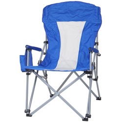 Campingstuhl MCW-L50, Klappstuhl Anglerstuhl Regiestuhl, waschbar Schutzhülle Stahl Stoff/Textil ~ blau