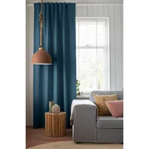 ELBERSDRUCKE Midnight 140 cm, 100 % Polyester, Blau)