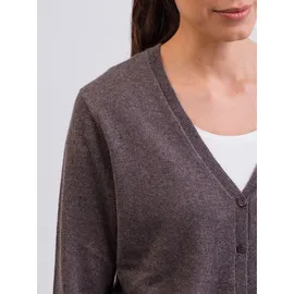 CASH-MERE.CH Strickjacke in Grau-Taupe Melange M