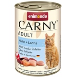 Carny Katzen Nassfutter Mix Huhn + Lachs (6 x 400g), Katzen Nassfutter ohne Getreide und Zucker für ausgewachsene Katzen von animonda mit frischen fleischlichen Zutaten