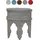 Marrakesch Orient & Mediterran Interior Orientalischer Vintage Beistelltisch Hocker Inam Grau