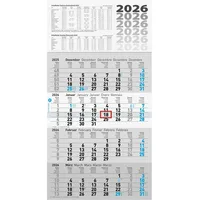 Glocken 4-Monatskalender 4 Monate/1 Seite 30x59cm UWS 2026