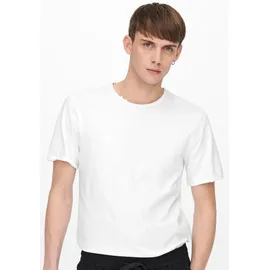 Only & Sons T-Shirt 'Benne' & Sons Herren Rundhals ONSBENNE LONGY Regular Fit Weiß - XL