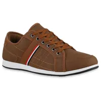 Stiefelparadies Herren Sneaker Low in Hellbraun