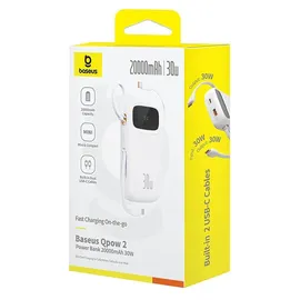 Baseus QPow 2 20000mAh 30W 2xUSB-C weiß