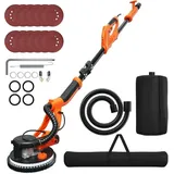 Costway Trockenbauschleifer Deckenschleifer Staubsammelsystem, Wandschleifmaschine 750W, 800-1750 U/min