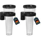 TFA Dostmann Regenmesser, 471001,wetterfest, robust, Niederschlagsmengenermittlung, schwarz, L 87 x B 87 x H 205 mm (Packung mit 2)