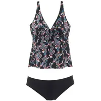 PETITE FLEUR Bügel-Tankini Damen schwarz-bedruckt Gr.38 Cup F