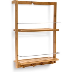 Relaxdays, Duschablage, Bambus (38 x 15.5 x 53 cm)