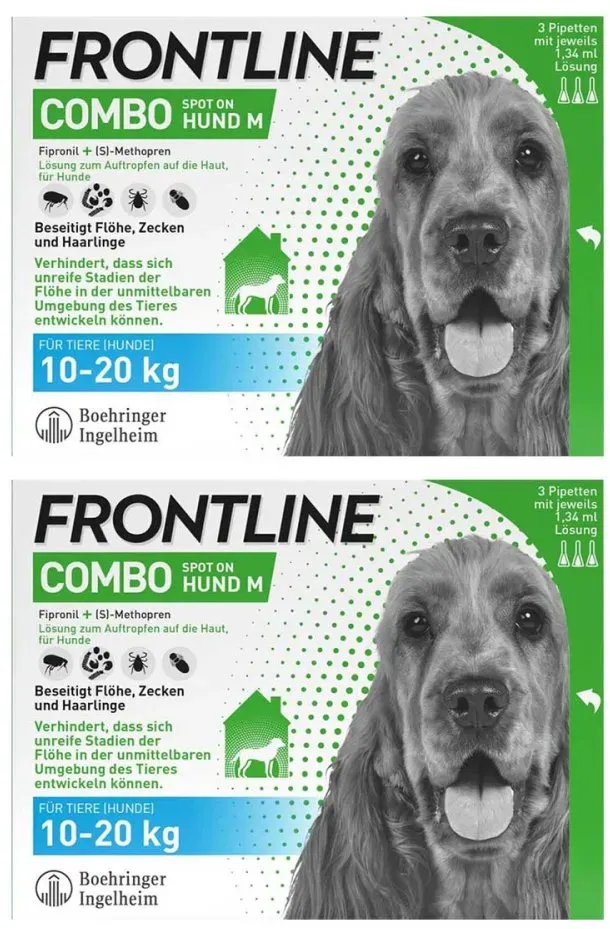 Frontline Combo Hund M (10-20 kg) gegen Zecken, Flöhe