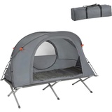 SoBuy 4in1-Zelt mit Campingliege Metall Polyester Oxford-Nylon Grau OGS60-HG