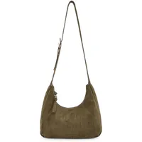 FredsBruder Velvet Wild Umhängetasche Leder Braun/Khaki