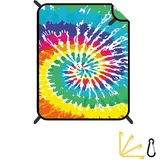 Picknickdecke Campingdecke Stranddecke Wasserdicht Waschbar, 180x220 cm, Coonoor, Strapazierfähiges Picknickdecke Für Strand, Wandern, Reisen bunt