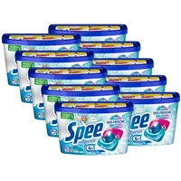 SPEE Power Caps Deo-Frische Kick 10x 18 WL (180 Waschladungen), Vordosiertes Vollwaschmittel Mit 4 + 1 Formel Bekämpft Alltagsgerüche für 24 h, für Temperaturen Von 20° - 95° C