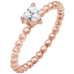 Elli Verlobungsring Herz Zirkonia Kristall 925 Silber Ringe   Damen 