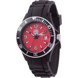 FC Bayern München Fanuhr I Armbanduhr I Erwachsene I Schwarz I Fußball