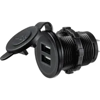TRU Components USB-Ladestecker mit 2 USB A-Anschlüssen Buchse, Einbau