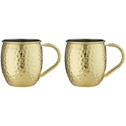 ladelle Becher Spencer 2tlg. Edelstahl Gold