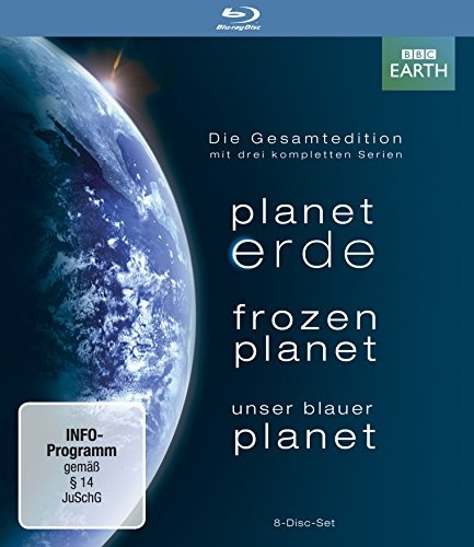 Planet Erde / Frozen Planet / Unser Blauer Planet - Gesamtedition mit Lentikularkarte & Lesezeichen [8 Blu-rays] (Neu differenzbesteuert)