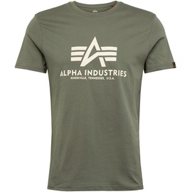 Alpha Industries T-Shirt mit Logo-Print, Gruen, M