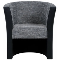 Cocktailsessel - schwarz-grau - 76 cm hoch Clubsessel Loungesessel Sessel