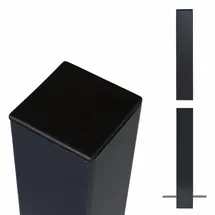 Plus Zaunpfosten 8 x 8 x 186 cm Grauschwarz/Stahl