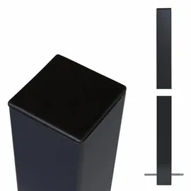 Plus Zaunpfosten 8 x 8 x 186 cm Grauschwarz/Stahl