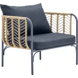 Dehner Sessel Venezia, ca. B88/H69/T74 cm, Schwarz, Dunkelgrau, Natur
