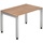 Hammerbacher JS12 höhenverstellbarer Schreibtisch nussbaum rechteckig, 4-Fuß-Gestell silber 120,0 x 80,0 cm