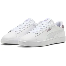 Puma Smash 3.0 L Herren Weiß/Silber/Plum Jam 39