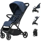 Osann Boogy 2 Kinderwagen Buggy mit Liegefunktion ab Geburt bis 22 kg - Reisebuggy inklusive Regenverdeck, Einhand-Faltmechanismus, UPF 50+ Sonnenschutz - Cobalt