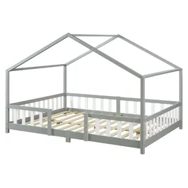 [en.casa] Kinderbett Treviolo 120 x 200 cm Kiefer grau