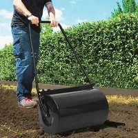 vidaXL Gartenwalze Schwarz 63 cm 50 L
