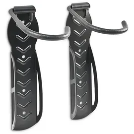 Relaxdays Fahrrad-Wandhalterung 2er Set schwarz