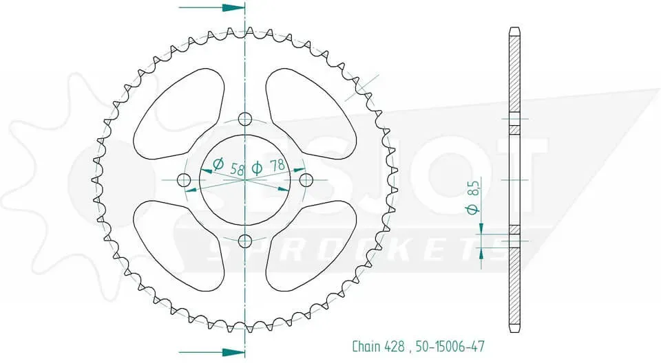 ESJOT Sprocket, 47 tanden
