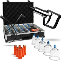 PULOX Schröpfgläser-Koffer - 19 Stk. im Aluminium-Koffer inkl. Vakuumpumpe