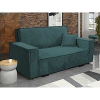 MIRJAN24 Schlafsofa Viva Star III, mit Schlaffunktion und Bettkasten, 3 Sitzer Polstersofa inkl. Kissen, Wohnlandschaft grün