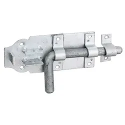 Bolzenriegel, mit befestigter Schlaufe, feuervz, Platte LxB160x70 mm,Ges.-L210mm