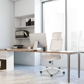HJH Office Bürostuhl MIKEO W Stoff Drehstuhl mit Armlehnen