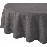 Tischdecke Outdoor Wetterfest, rutschfest & UV-Beständig in 7 Farben - Weichschaum PVC Tischdecke Abwaschbar & Waschbar bei 30°C - Gartentischdecke Oval 160x220 Dunkelgrau
