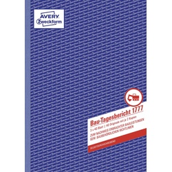 AVERY Zweckform Bautagebuch Formularbücher 1777 + GRATIS 1 St.
