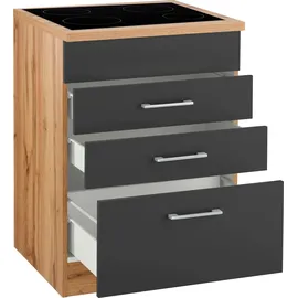 kochstation Kochfeldumbauschrank KS-Colmar 60 x 60 x 85 cm Grau