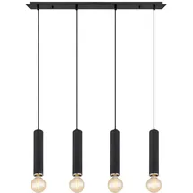 GLOBO Hängeleuchte Metall schwarz matt, 4x E27