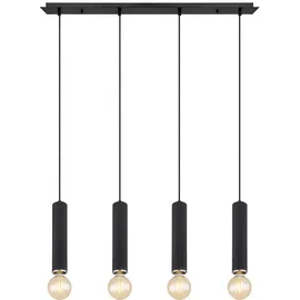 GLOBO Hängeleuchte Metall schwarz matt, 4x E27